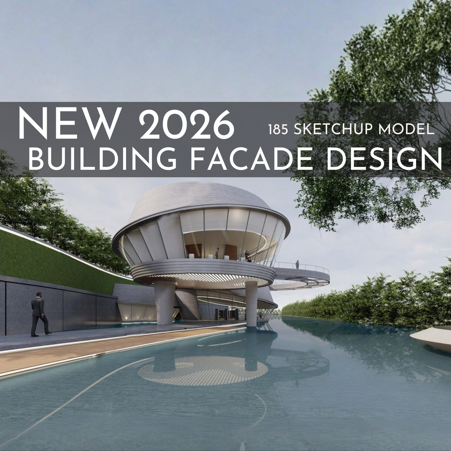 185 Building Facade SketchUp 3D Models | Architectural Design Asset Pack