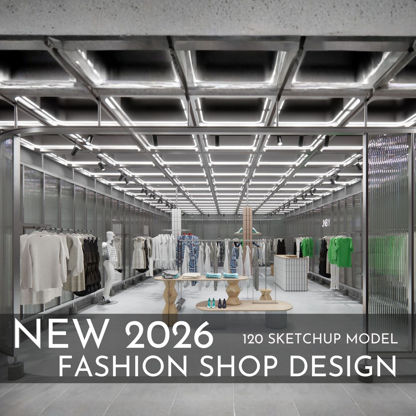 Fashion Shop Design | 120 SketchUp 3D Models | Retail Interior Full Bundle