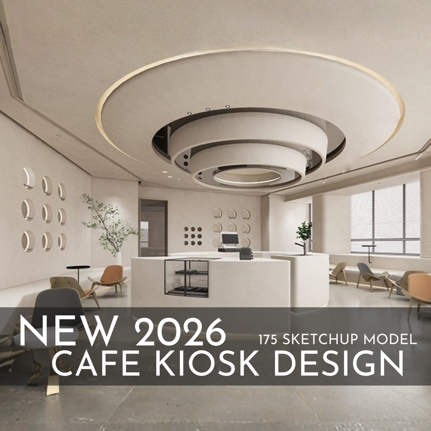 175 Cafe Kiosk Design SketchUp 3D Models | 2026 New Design | Interior Asset Pack