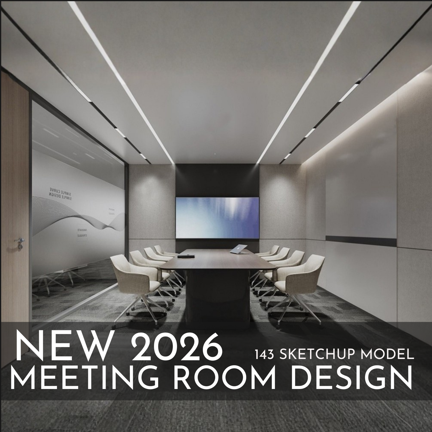 Meeting Room Design | 143 SketchUp 3D Models | Office Interior Asset Full Bundle