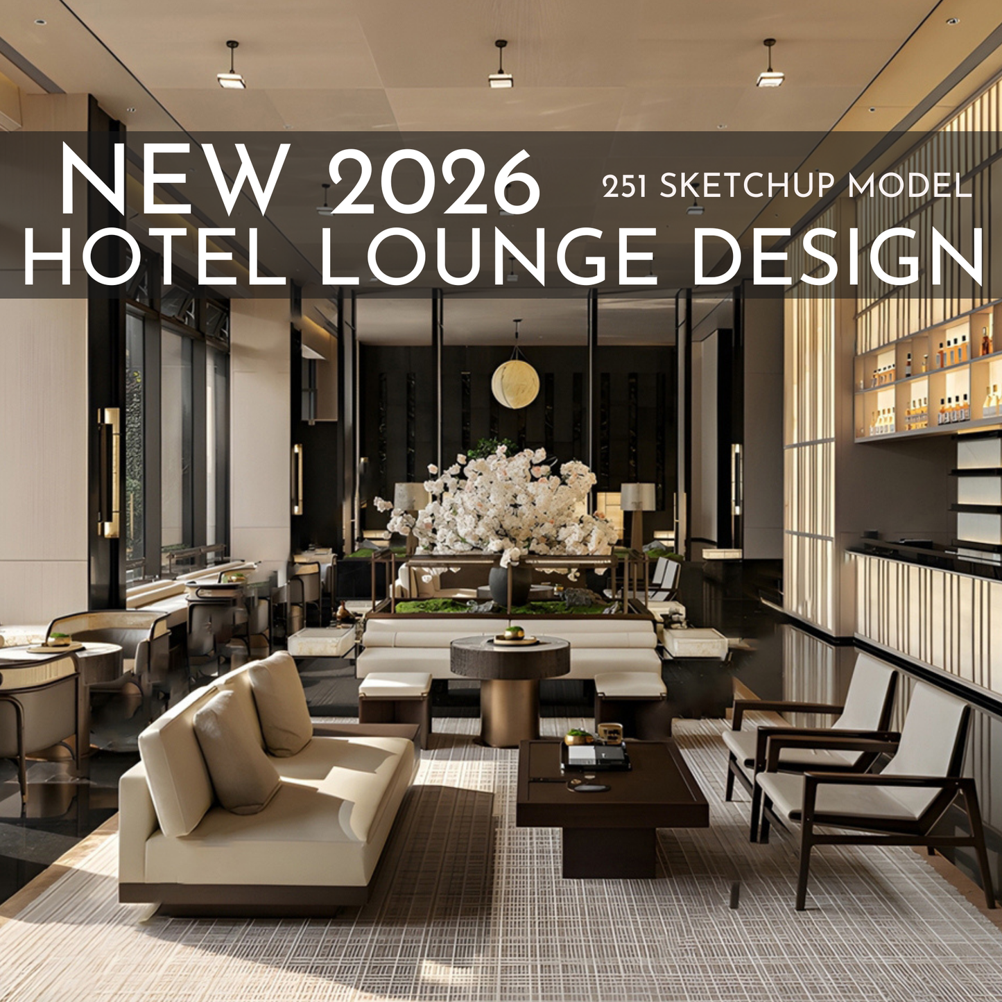251 Hotel Lounge SketchUp 3D Models | 2026 Interior Design Asset Pack