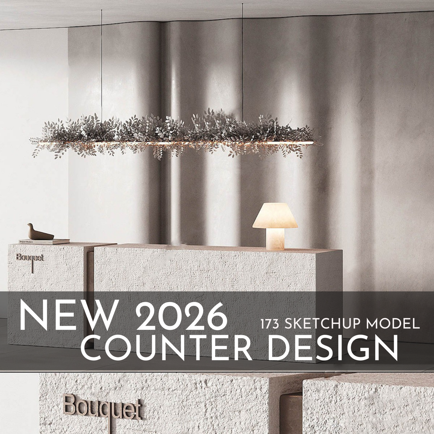 Counter Design | 173 SketchUp 3D Models | Commercial Interior Asset Full Bundle
