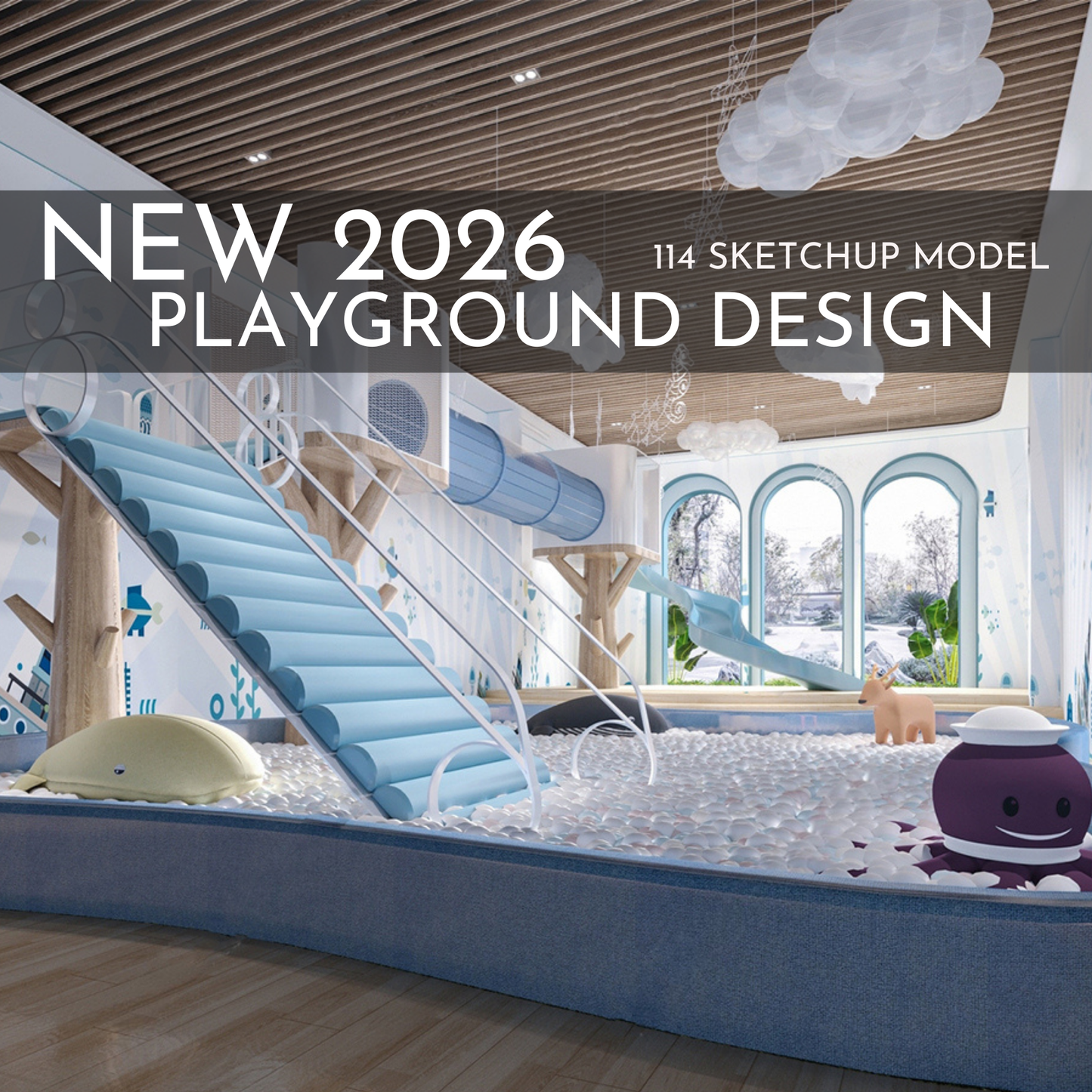 Playground Design | 114 SketchUp 3D Models | Interior & Outdoor Asset Full Bundle