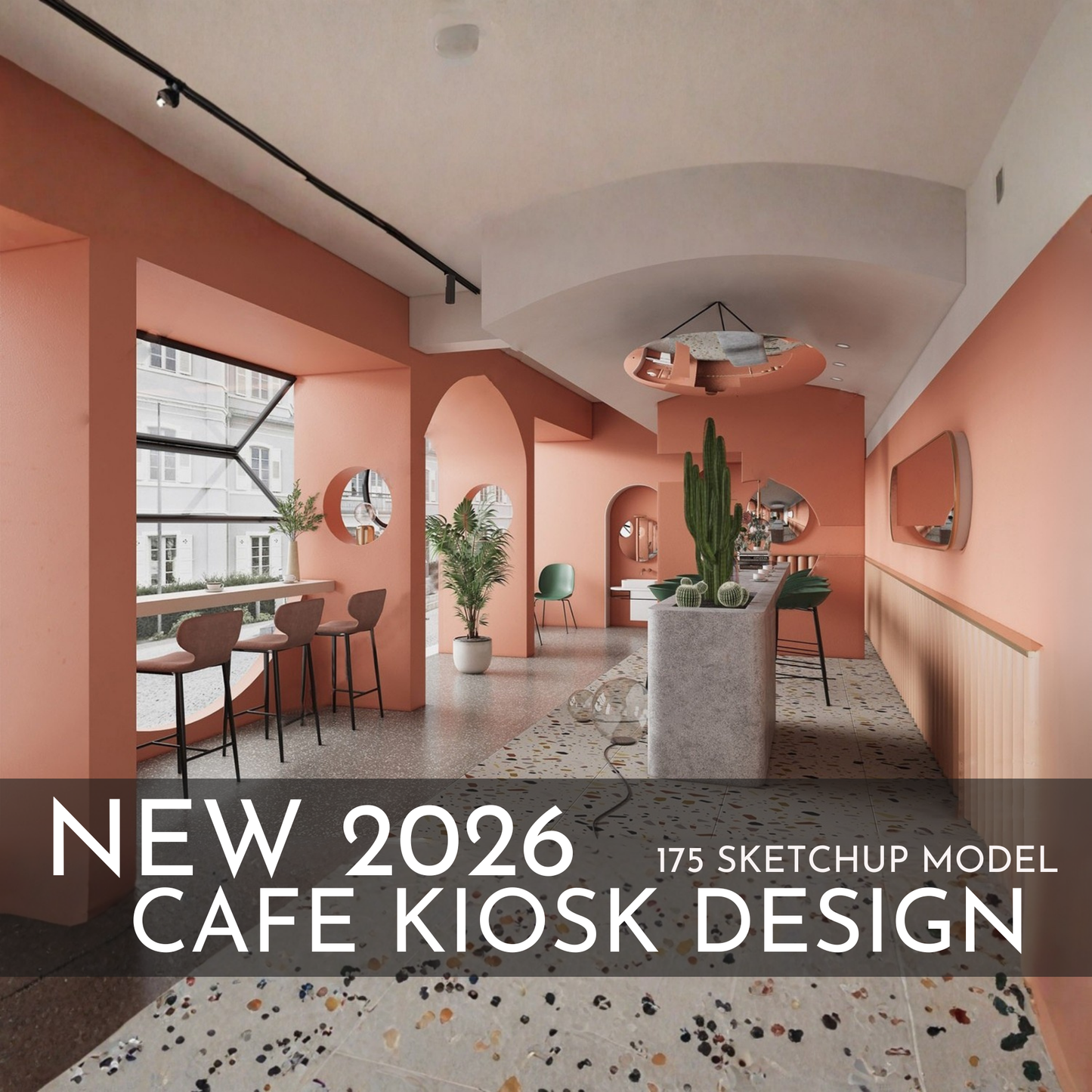 175 Cafe Kiosk Design SketchUp 3D Models | 2026 New Design | Interior Asset Pack