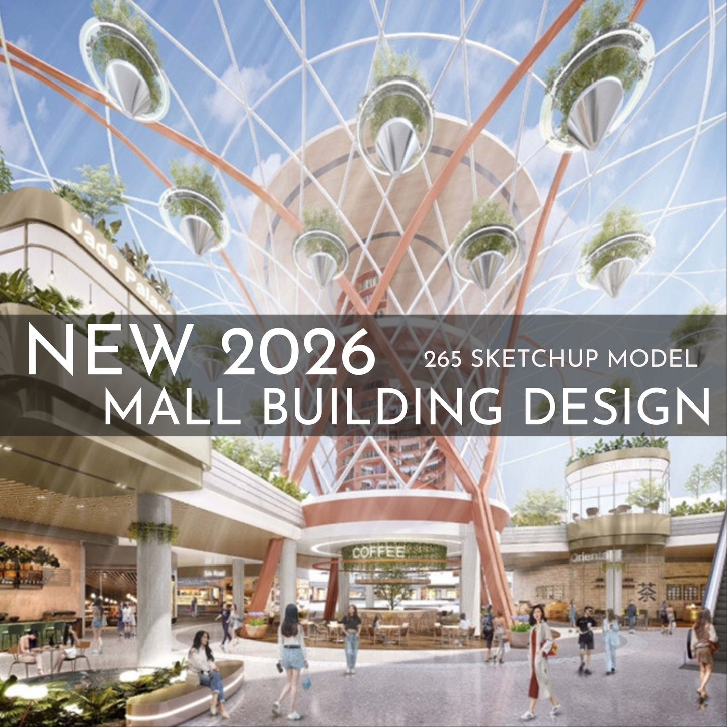 265 Mall Building SketchUp 3D Models | Commercial Interior Design Asset Pack