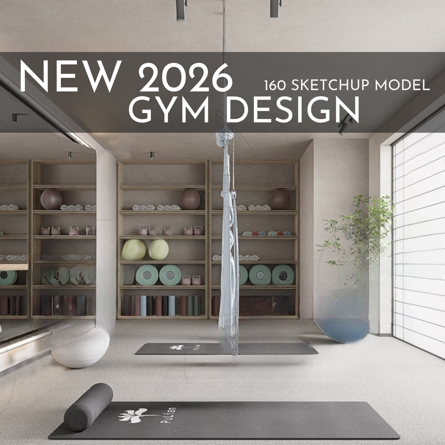 Gym Design | 160 SketchUp 3D Models | Commercial Interior Asset Full Bundle