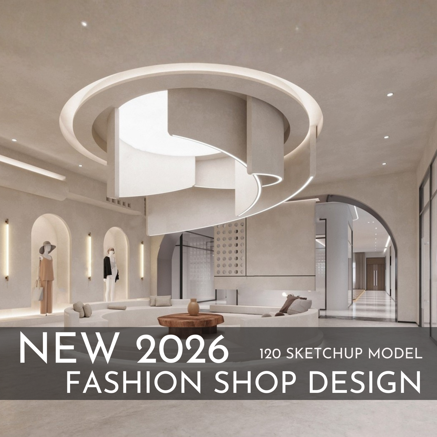 Fashion Shop Design | 120 SketchUp 3D Models | Retail Interior Full Bundle