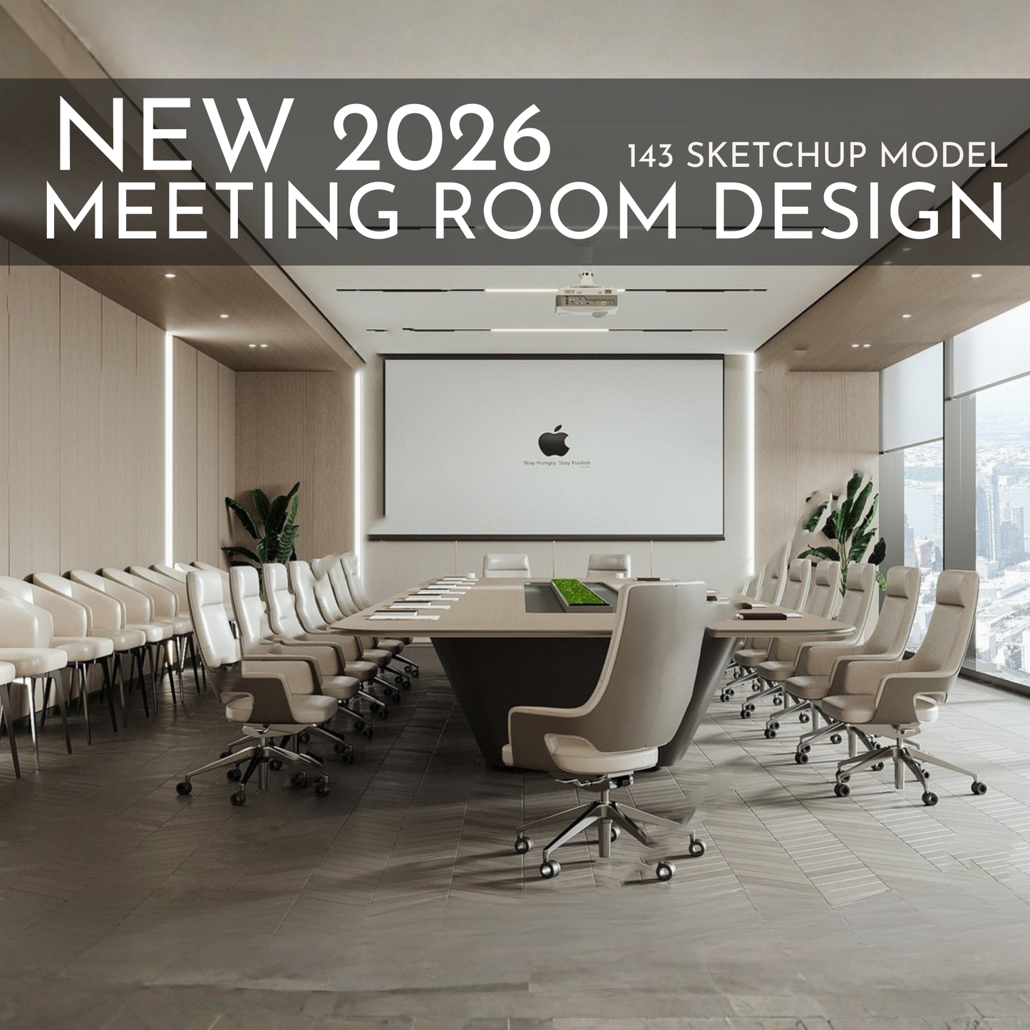 Meeting Room Design | 143 SketchUp 3D Models | Office Interior Asset Full Bundle