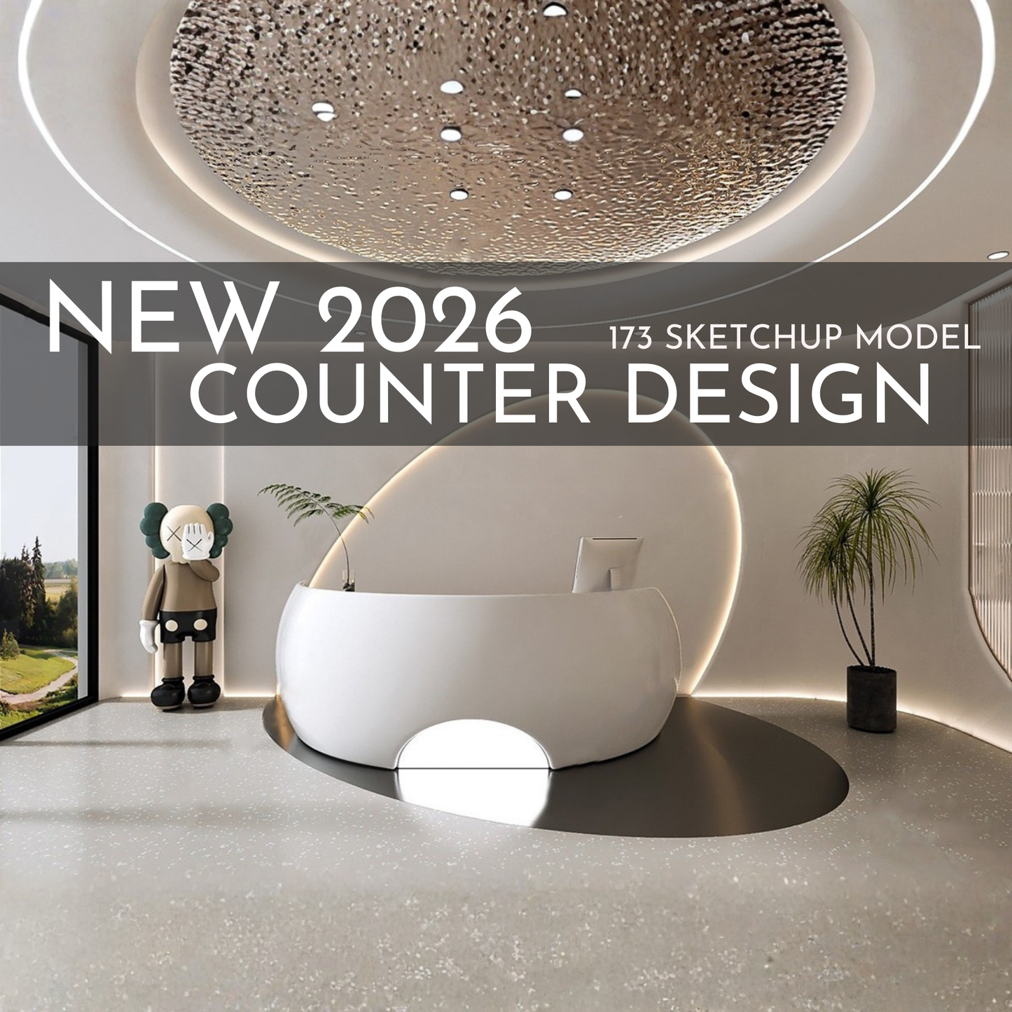 Counter Design | 173 SketchUp 3D Models | Commercial Interior Asset Full Bundle