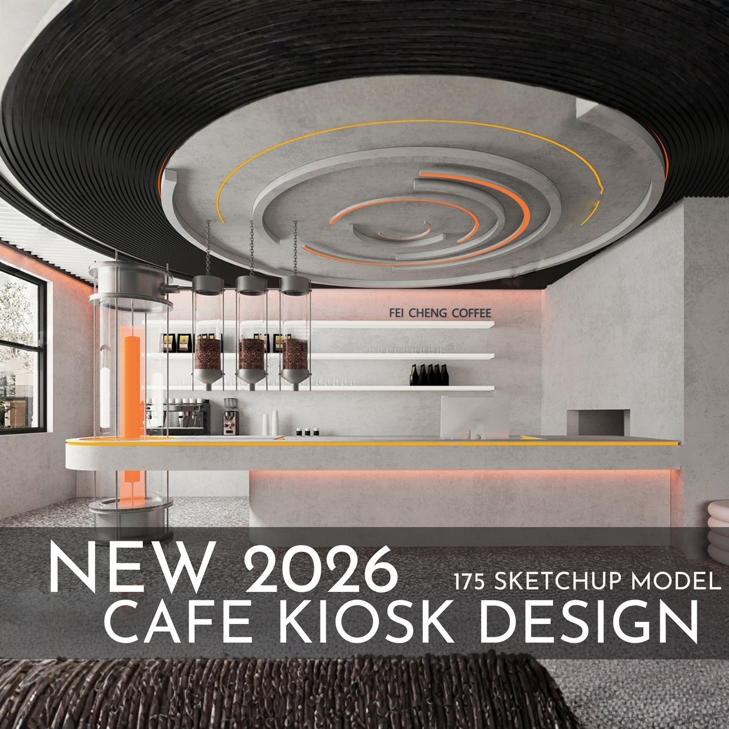 175 Cafe Kiosk Design SketchUp 3D Models | 2026 New Design | Interior Asset Pack