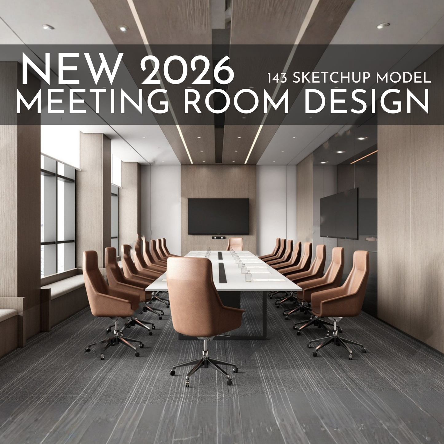 Meeting Room Design | 143 SketchUp 3D Models | Office Interior Asset Full Bundle